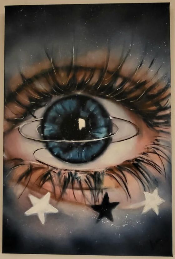 ArteDiAlina.com painting: I see the stars in her eyes